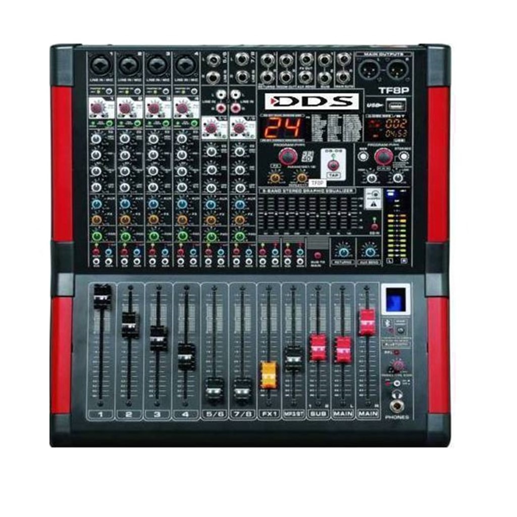 DDS D-8 P-2000FX Power Mikser Amfi 2x1000 Watt 8 Kanal