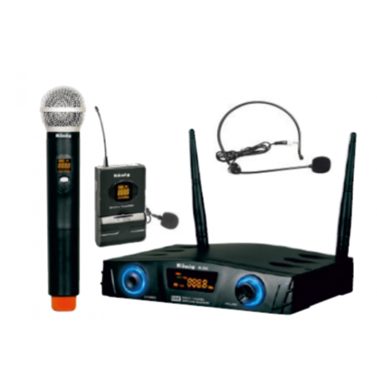 König K-312 EL+Yaka 2-Kanal UHF Telsiz Mikrofon