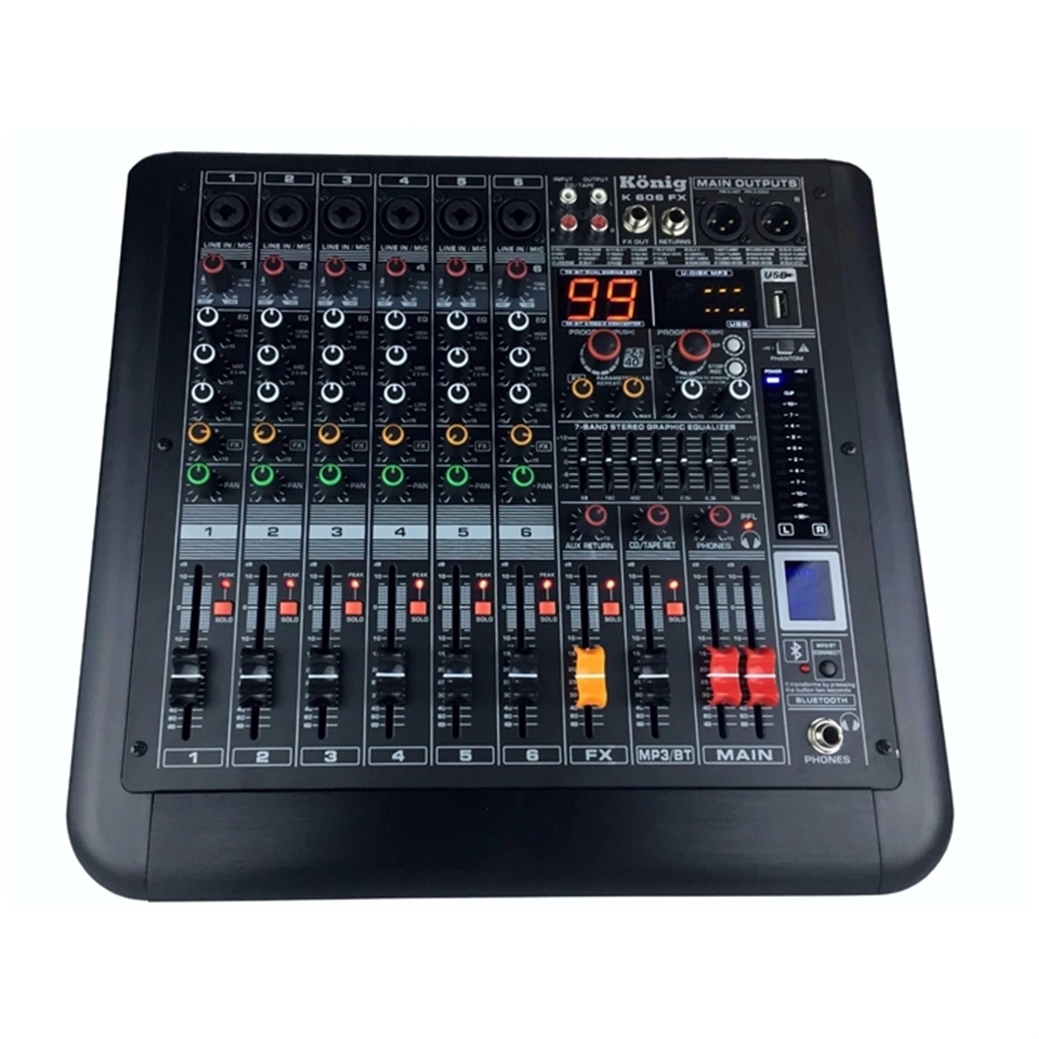 König K-606 FX 6 Kanal Deck Mixer
