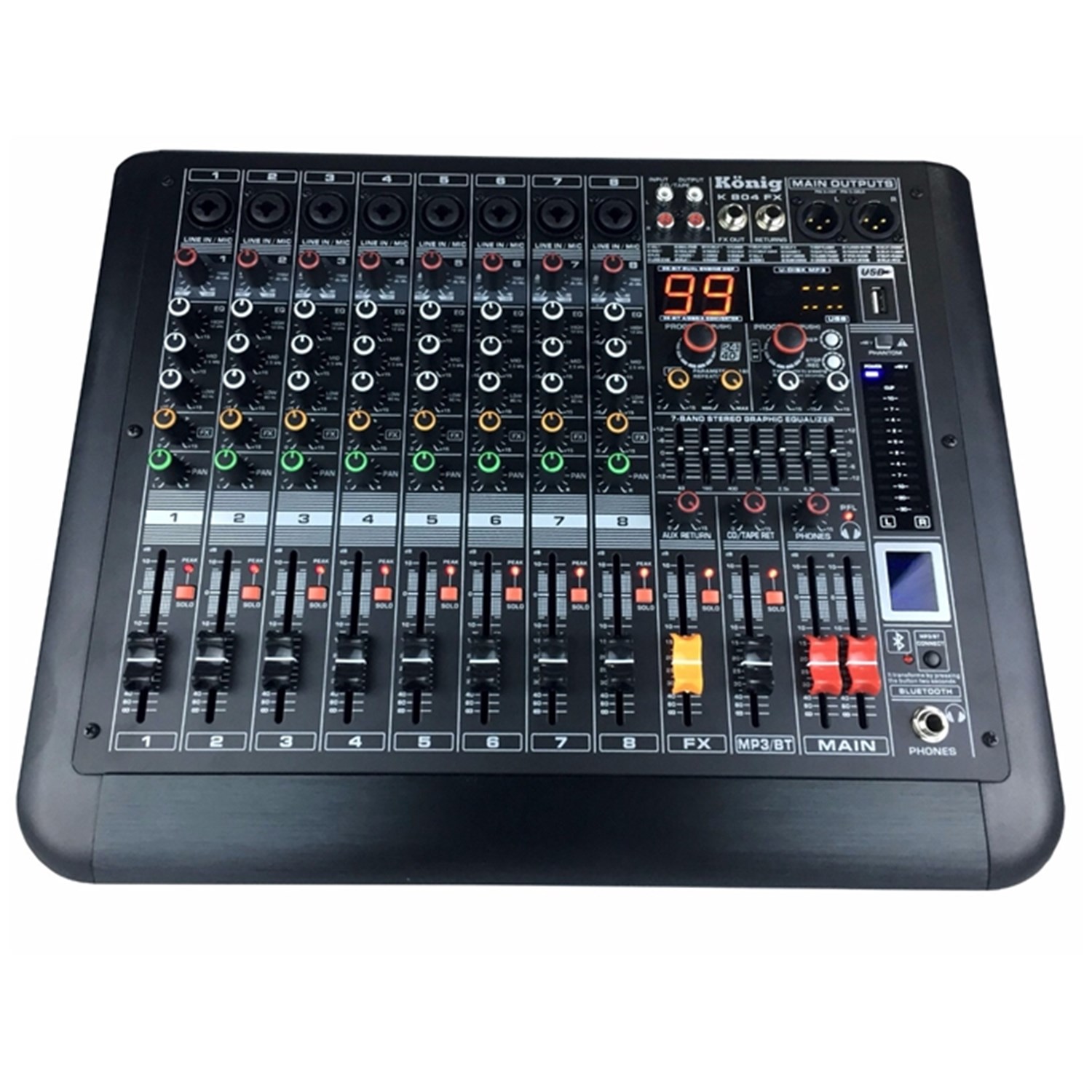 König K-804 FX 8 Kanal Deck Mikser
