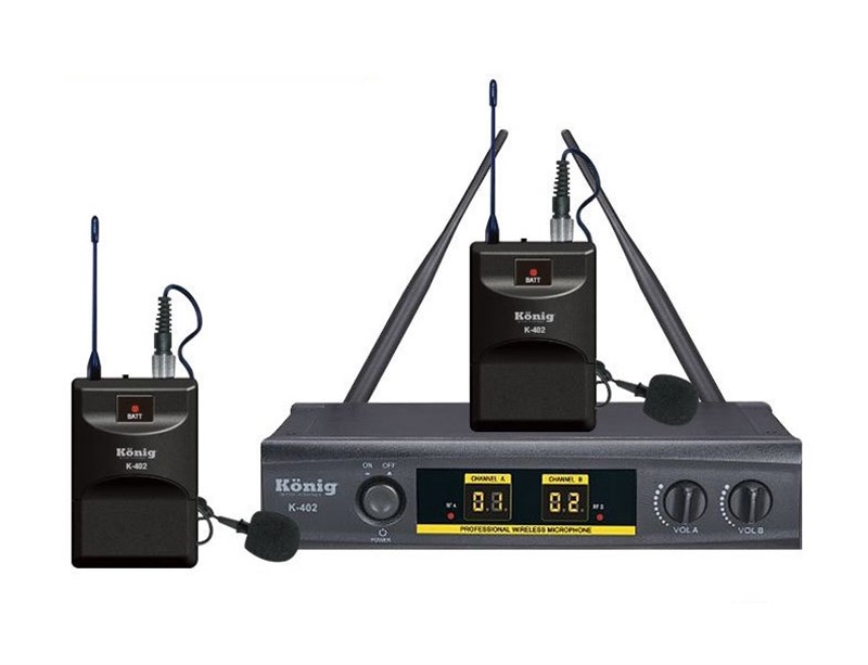 König K-402 Yaka+Yaka İki Kanal Uhf Telsiz Mikrofon
