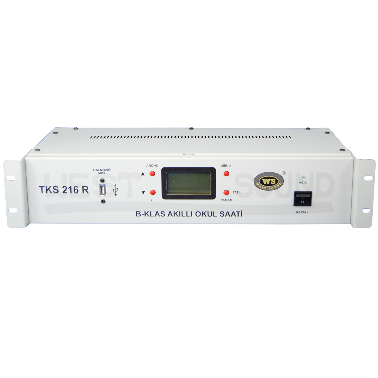 West Sound TKS 216 R Rack Tipi B Klas Programlı USB Girişli Akıllı Okul Saati